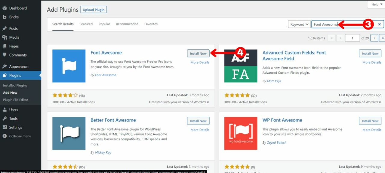 How to install Font Awesome Bricks Awesome
