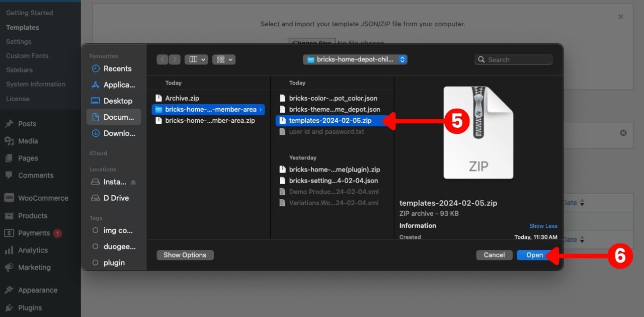 How to import Backend Template 3