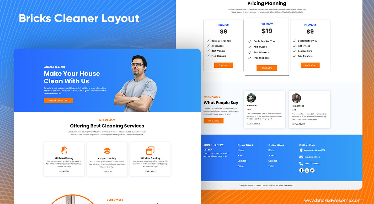 Bricks Cleaner Layout