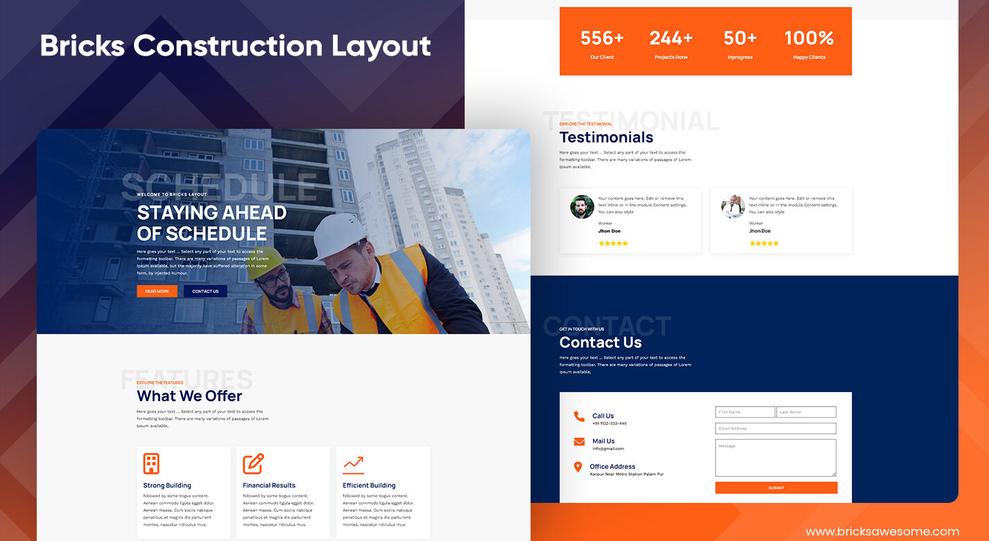 Bricks Construction Layout