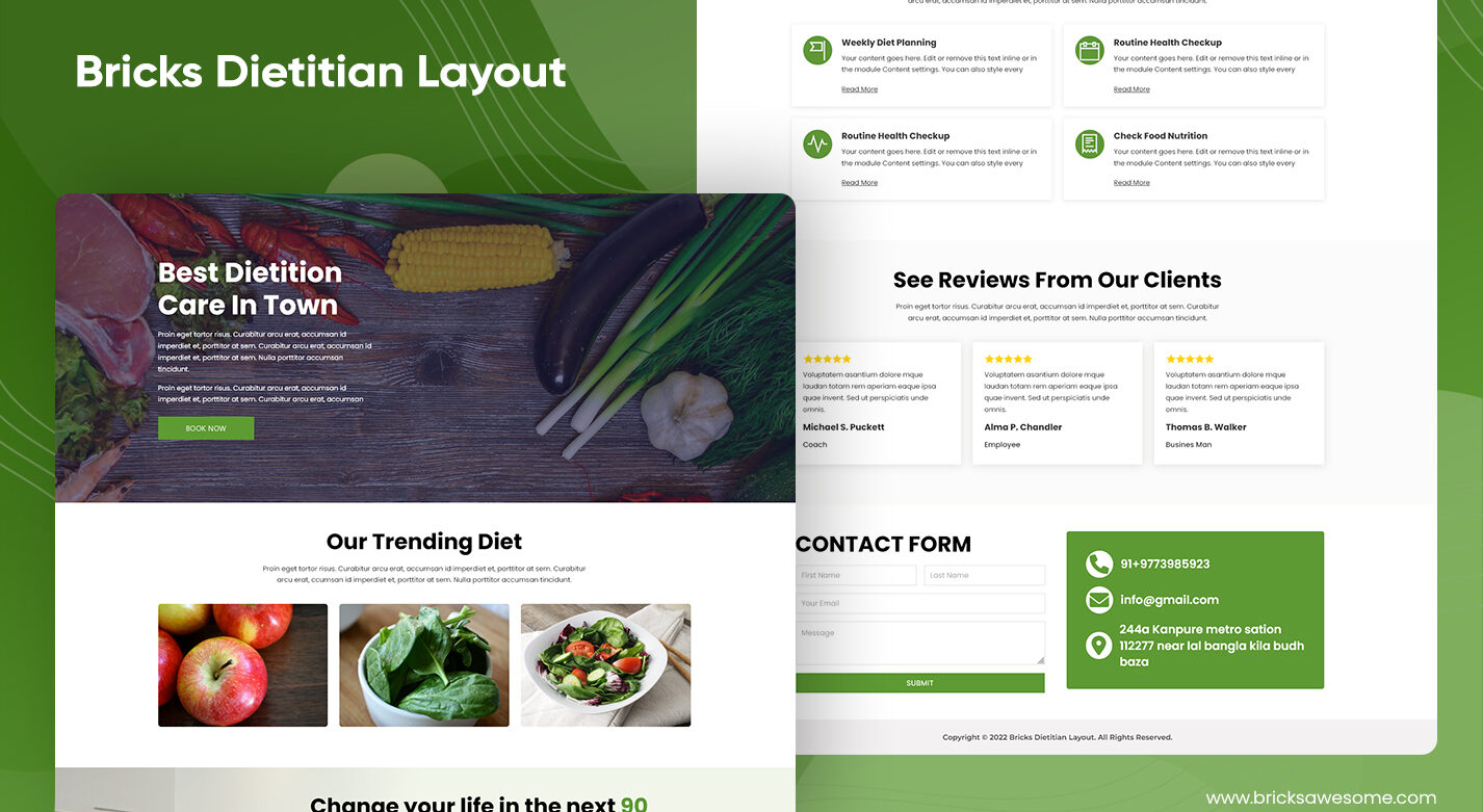 Bricks Dietitian Layout