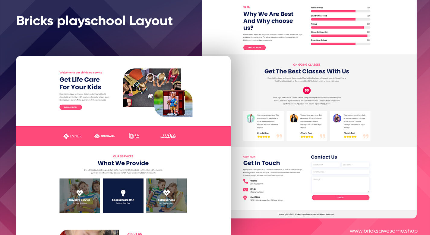 Bricks Playschool layout