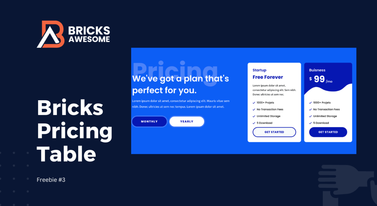 Bricks Pricing Table Bricks Awesome Bricks Pricing Table Bricks Awesome