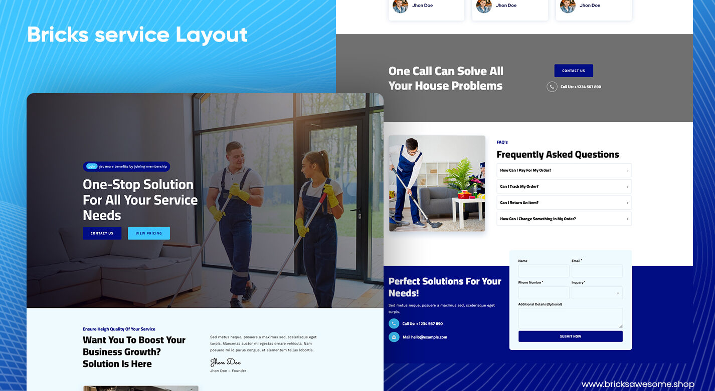 Bricks Service Layout