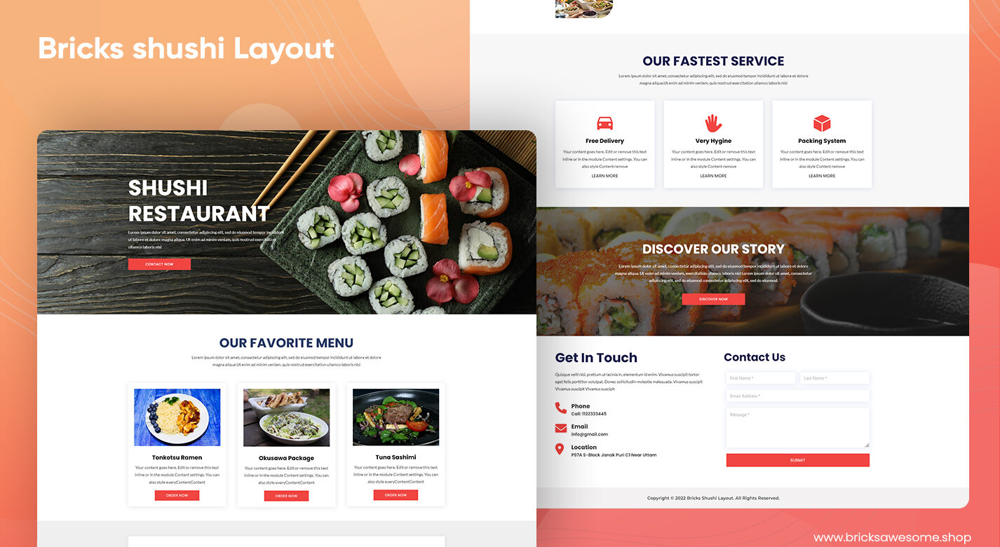 Bricks Shushi Layout