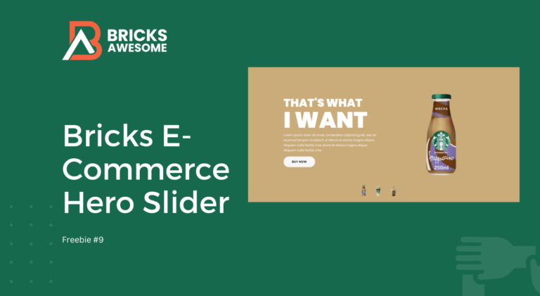 Bricks E-Commerce Hero Slider