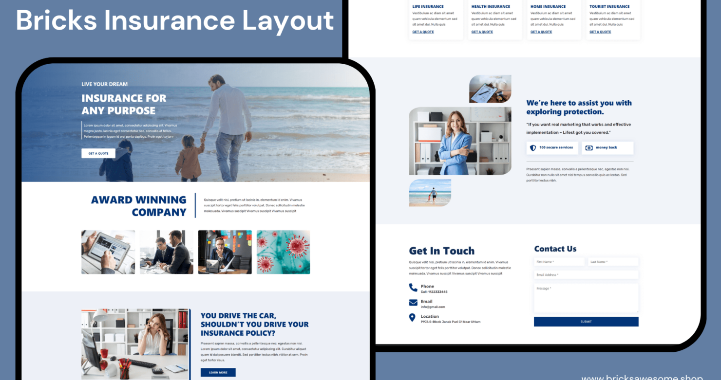Bricks Insurance Layout