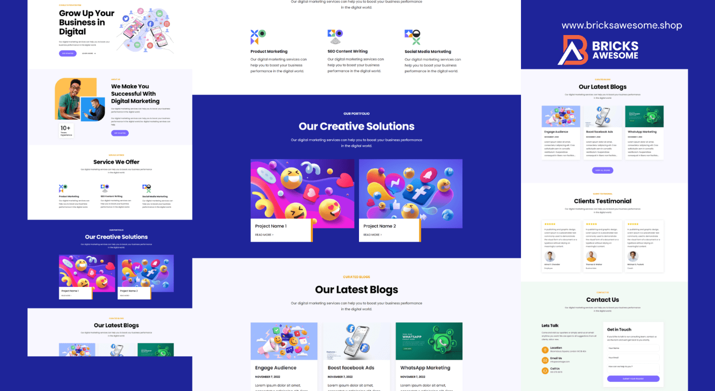 Bricks Social Media Marketing Layout