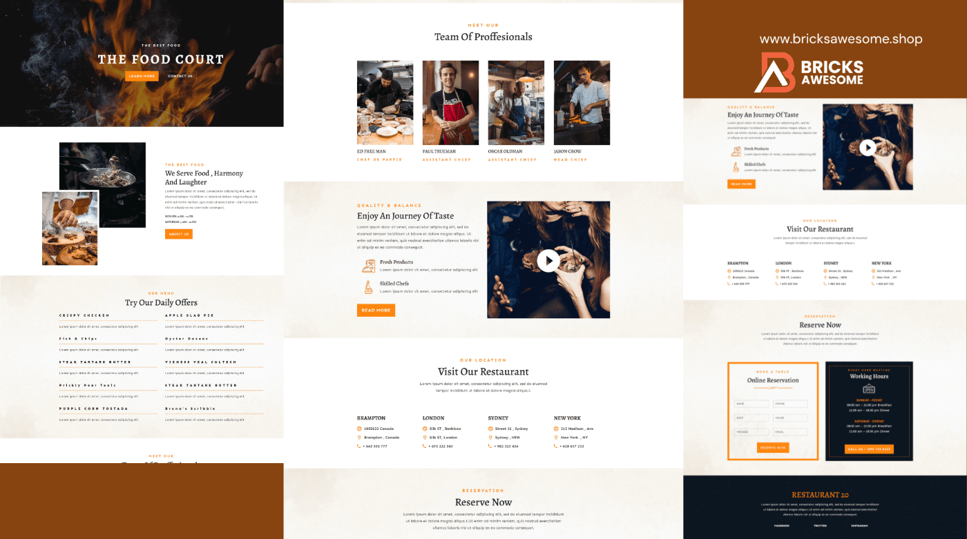 Bricks Cooking Layout