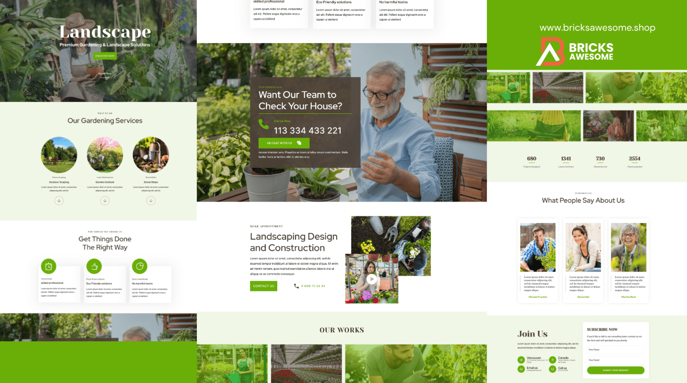 Bricks Gardening Layout