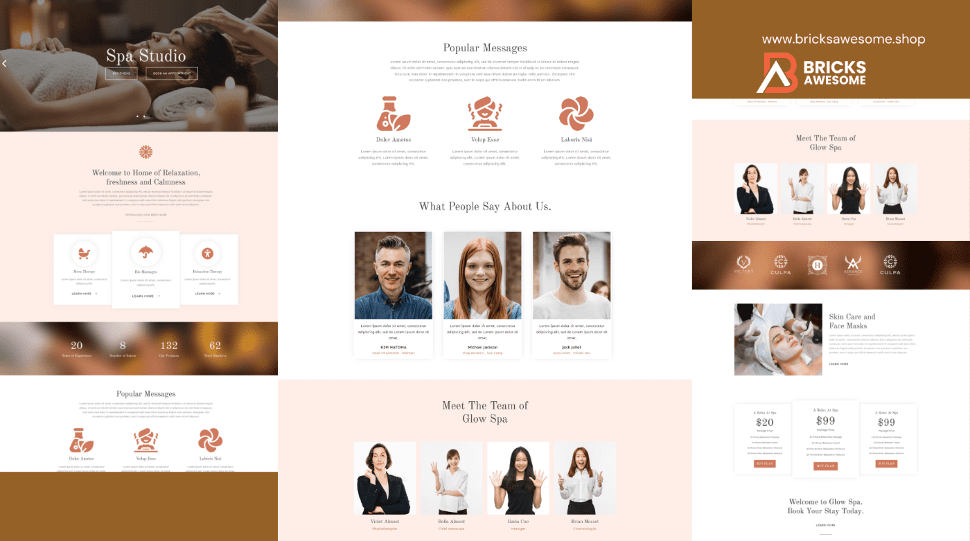 Bricks Glow Spa Layout