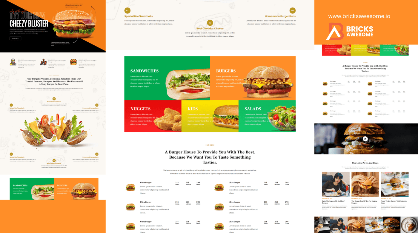 Bricks Burger Layout