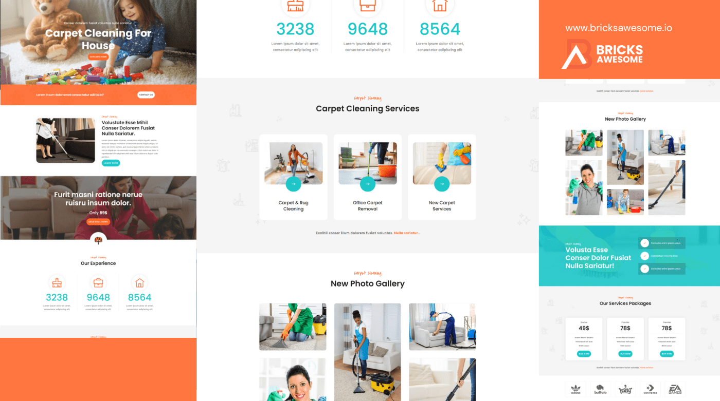 Bricks Carpet Cleaner Layout