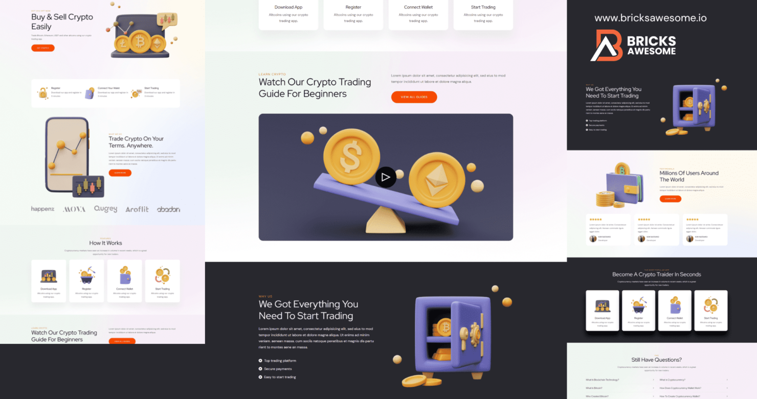Bricks Crypto Trading Layout
