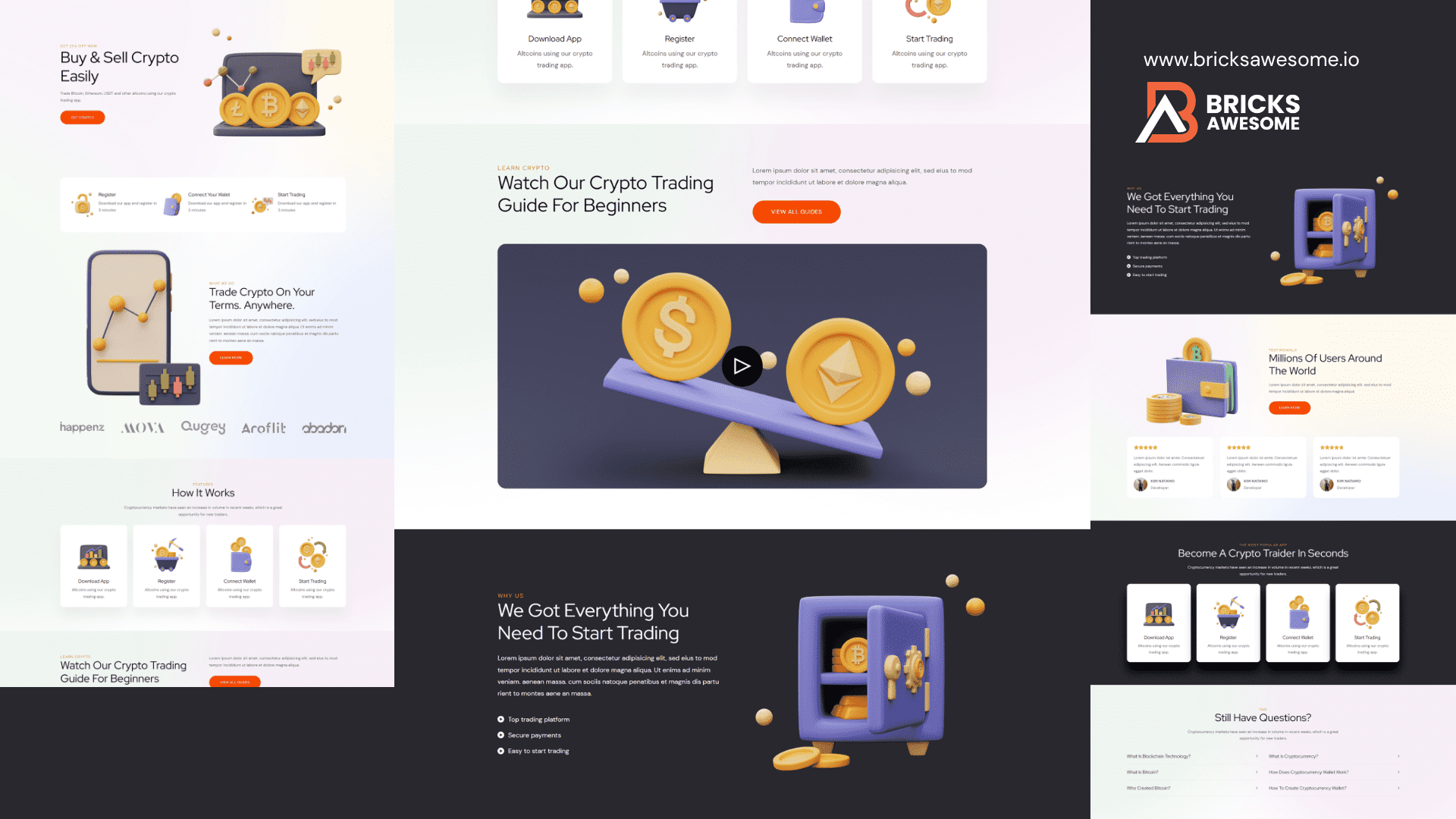 Bricks Crypto Trading Layout