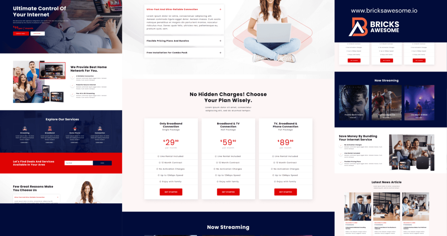 Bricks Internet Pack Layout