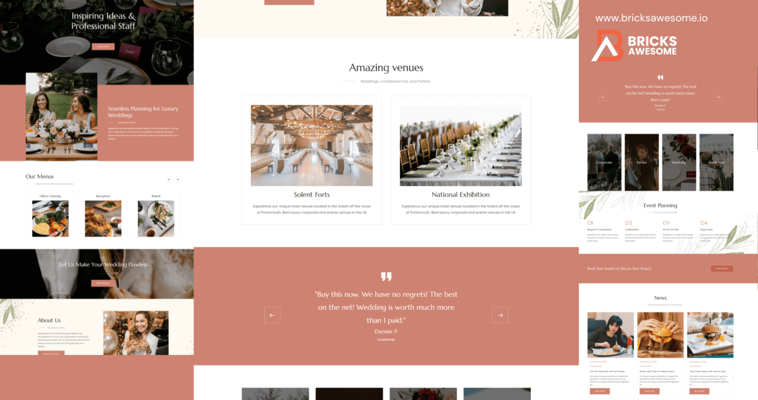 Bricks Wedding Planner Layout