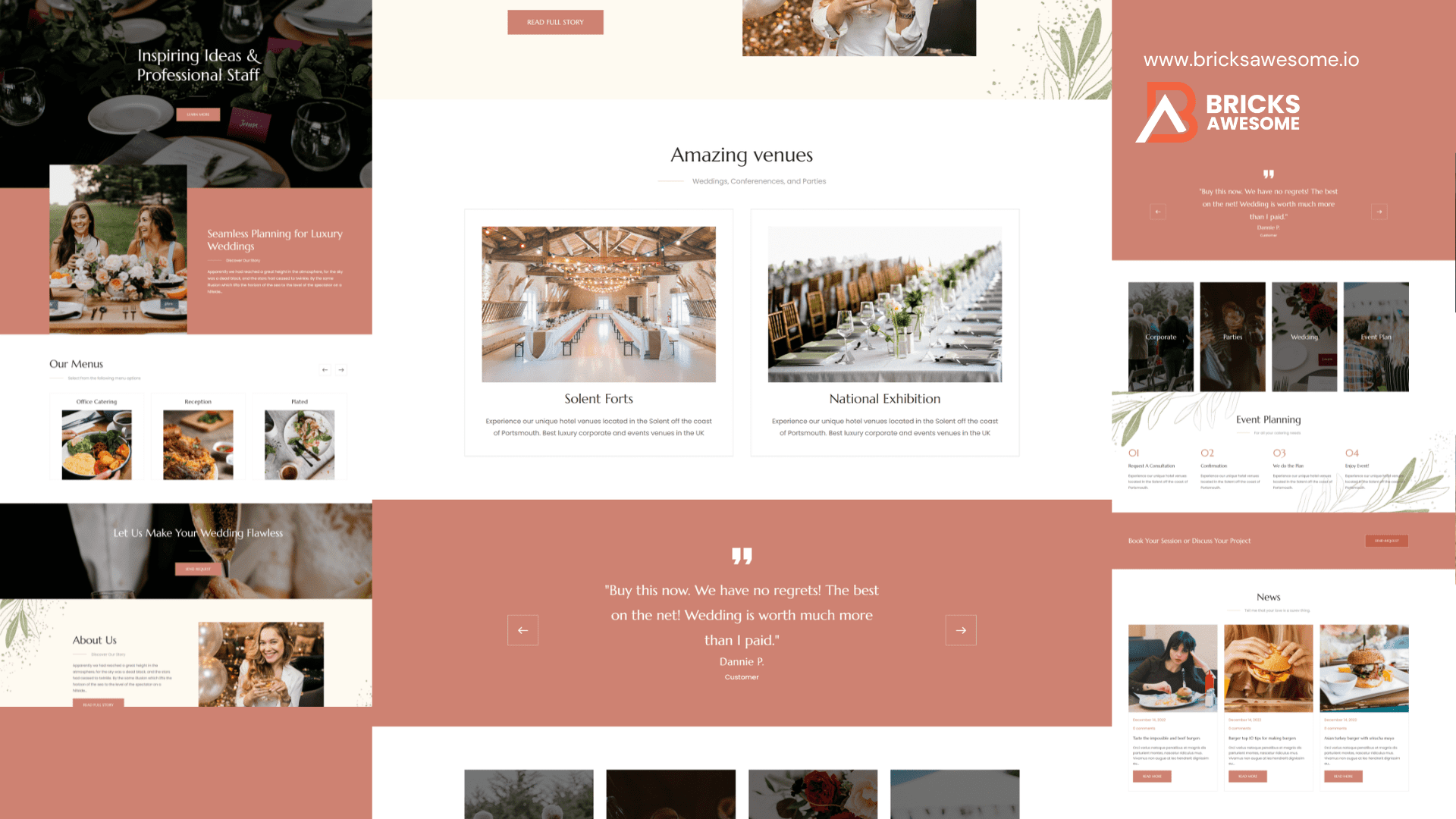 Bricks Wedding Planner Layout