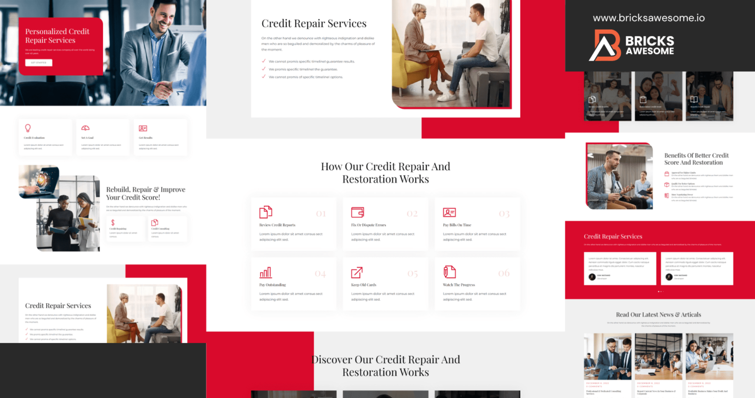 Bricks Credit Repair Layout