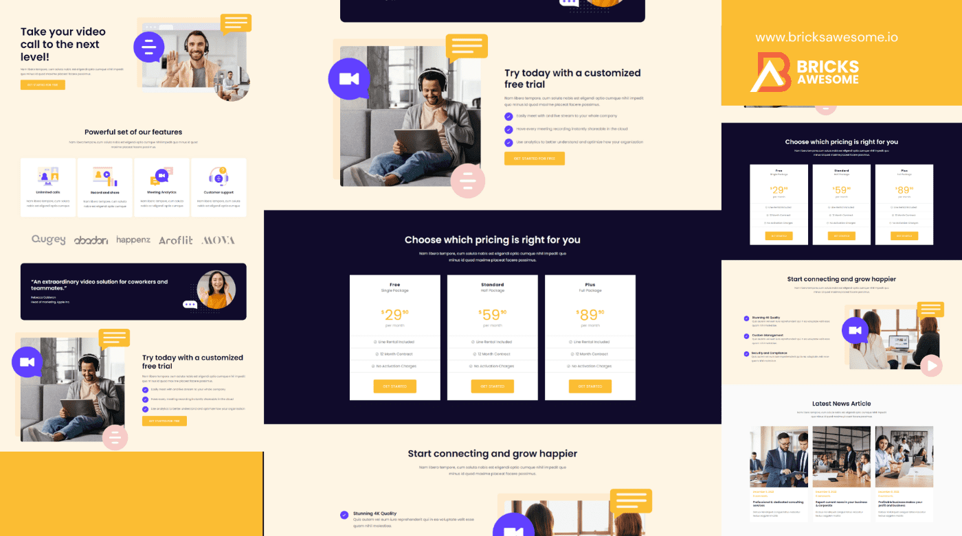 Bricks Custom Saas Layout