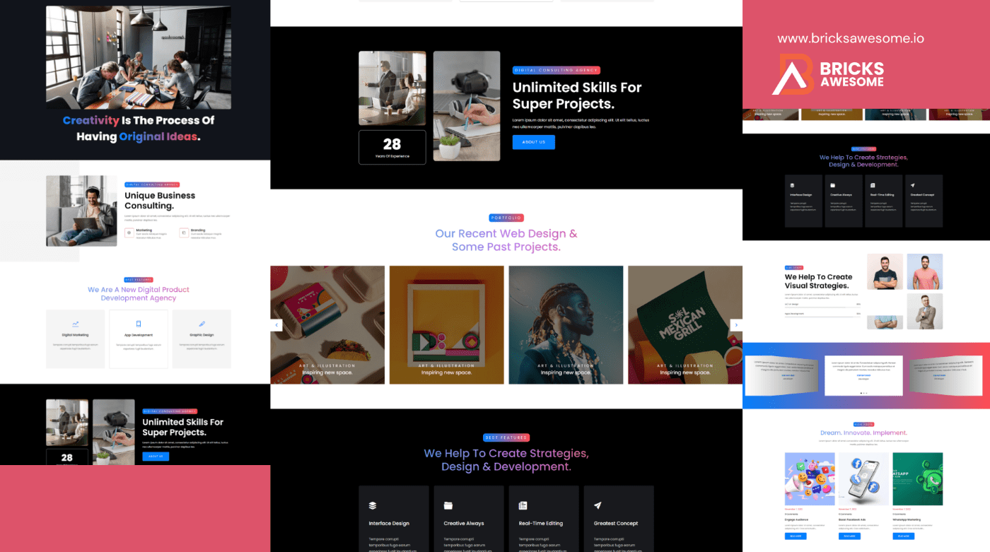 Bricks Digital Agency Layout 2