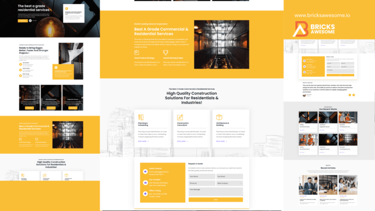 Bricks Home Architecture Layout - Bricks Layouts, Child Themes and more...