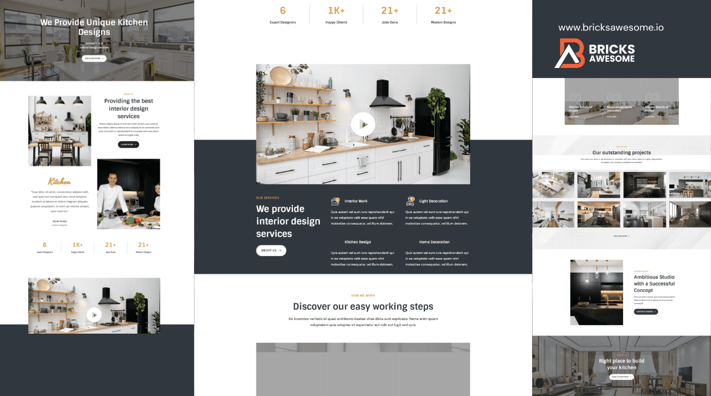 Bricks Kitchen Design Layout