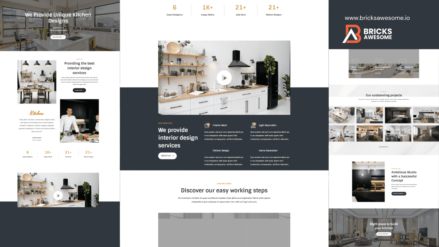 Bricks Kitchen Design Layout