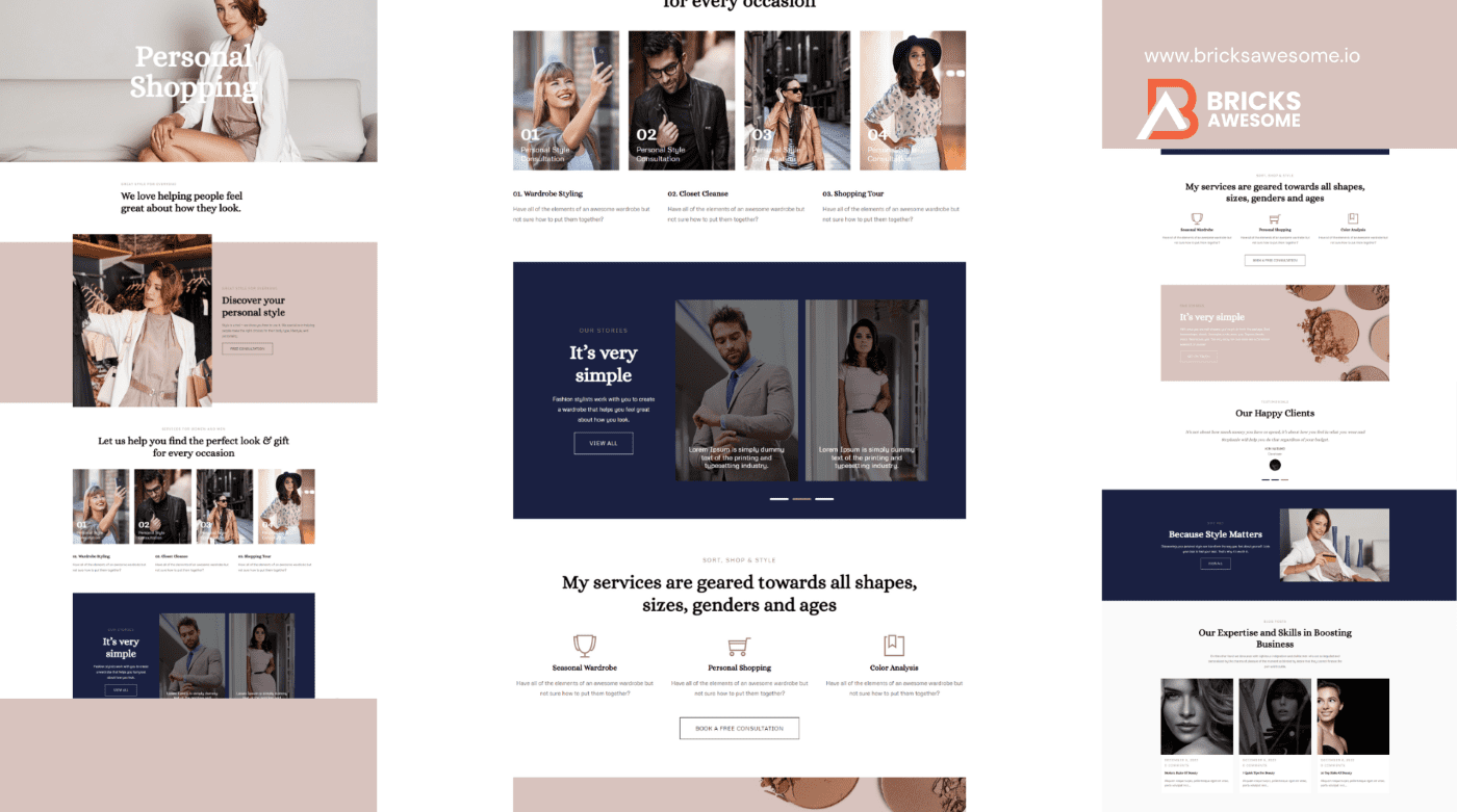 Bricks Personal Stylist Layout