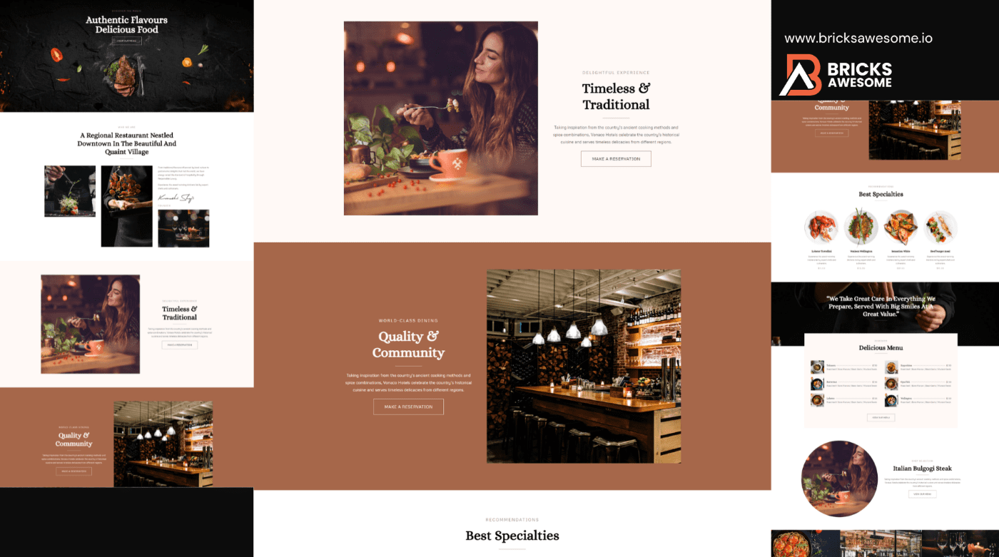 Bricks Authentic Flavour Layout