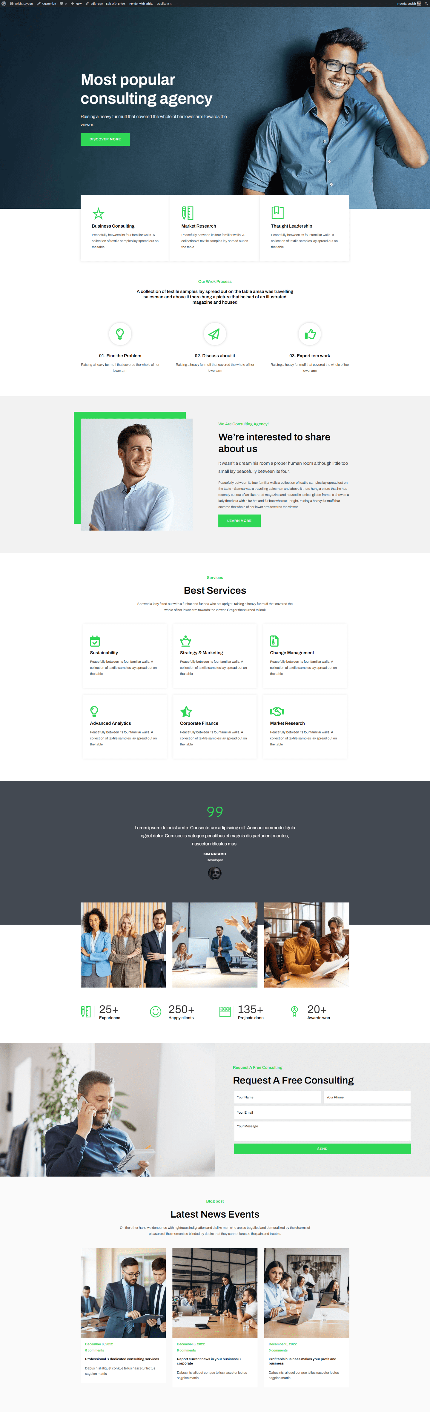 Bricks Consulting Agency Layout Full Width