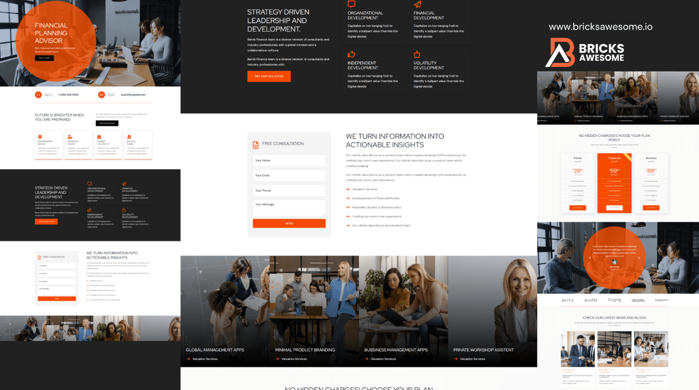 Bricks Financial Planning Layout