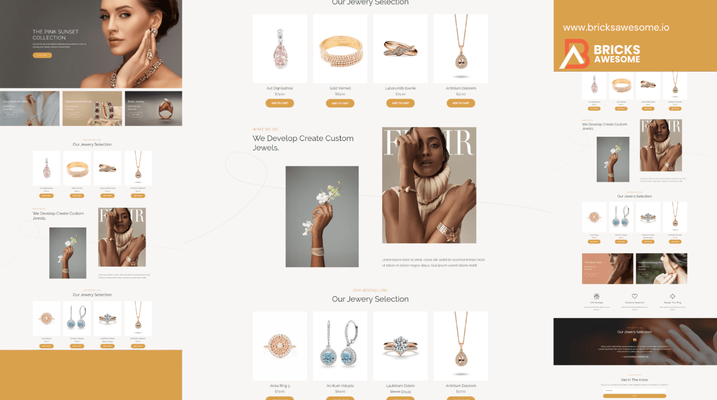 Bricks Jewellery Collection Layout