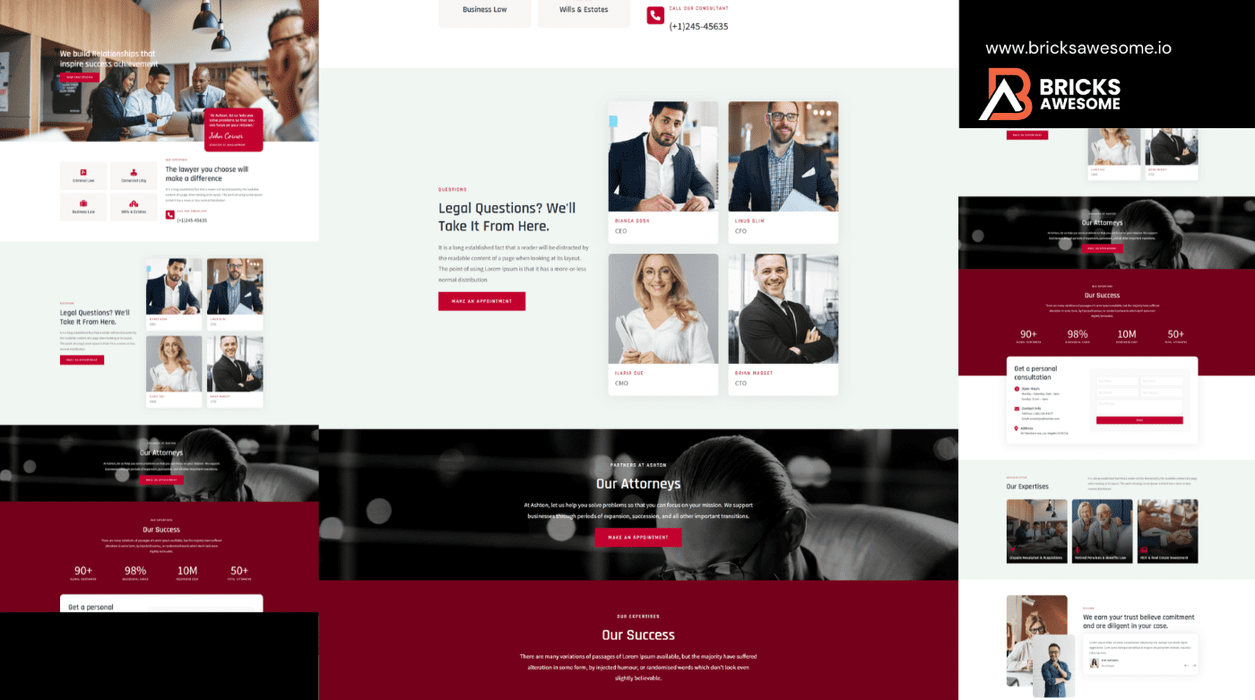 Bricks Lawyer Attorney Layout