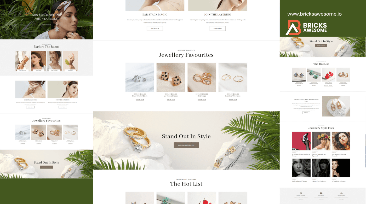 Bricks Modern Jewelry Layout