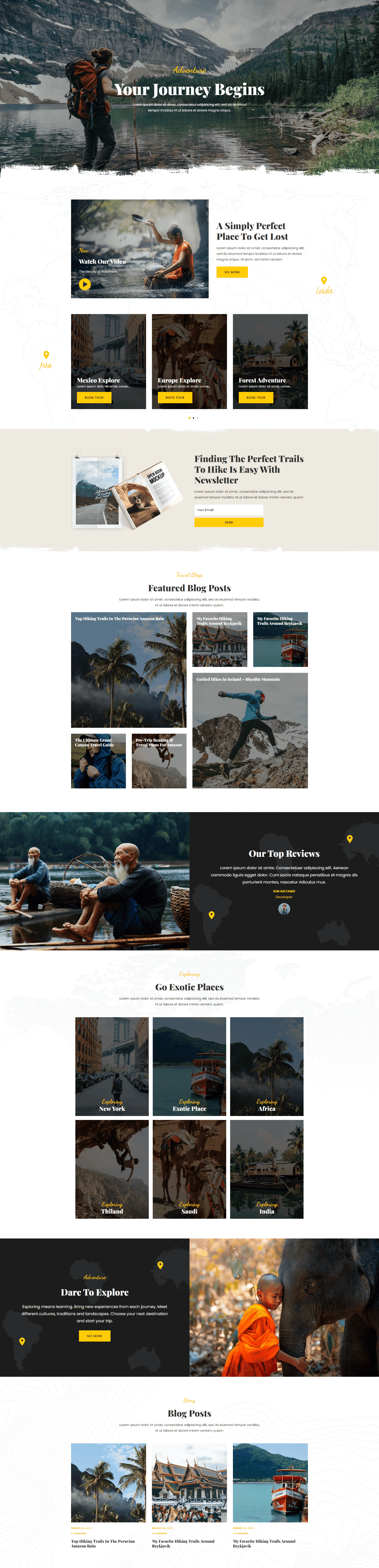 Bricks Travel Blog Layout Full Width